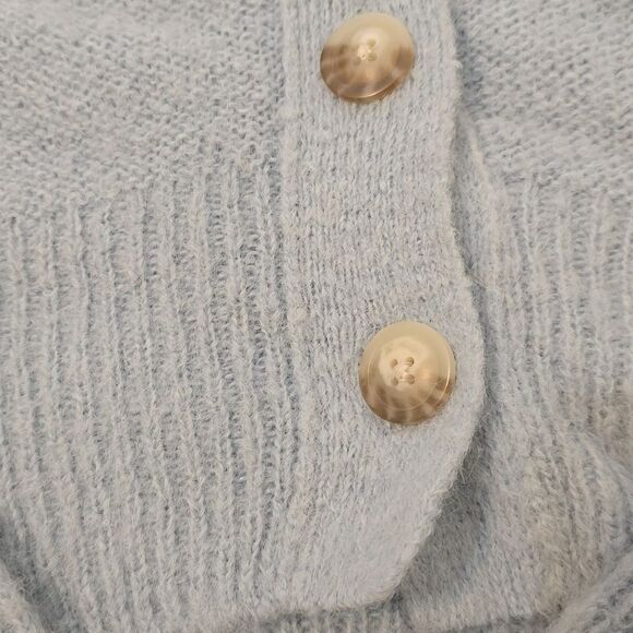 Free People Found my Friend Blue boucle Cardigan size small - Picture 4 of 8